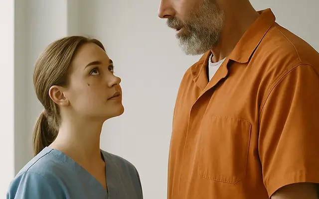 The Giant Inmate Tried to Scare the New Nurse. She Wiped the Makeup Off Her Cheek, and He Went White.